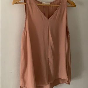 Blush Tank Top Blouse Trapeze Flowy Small Pink